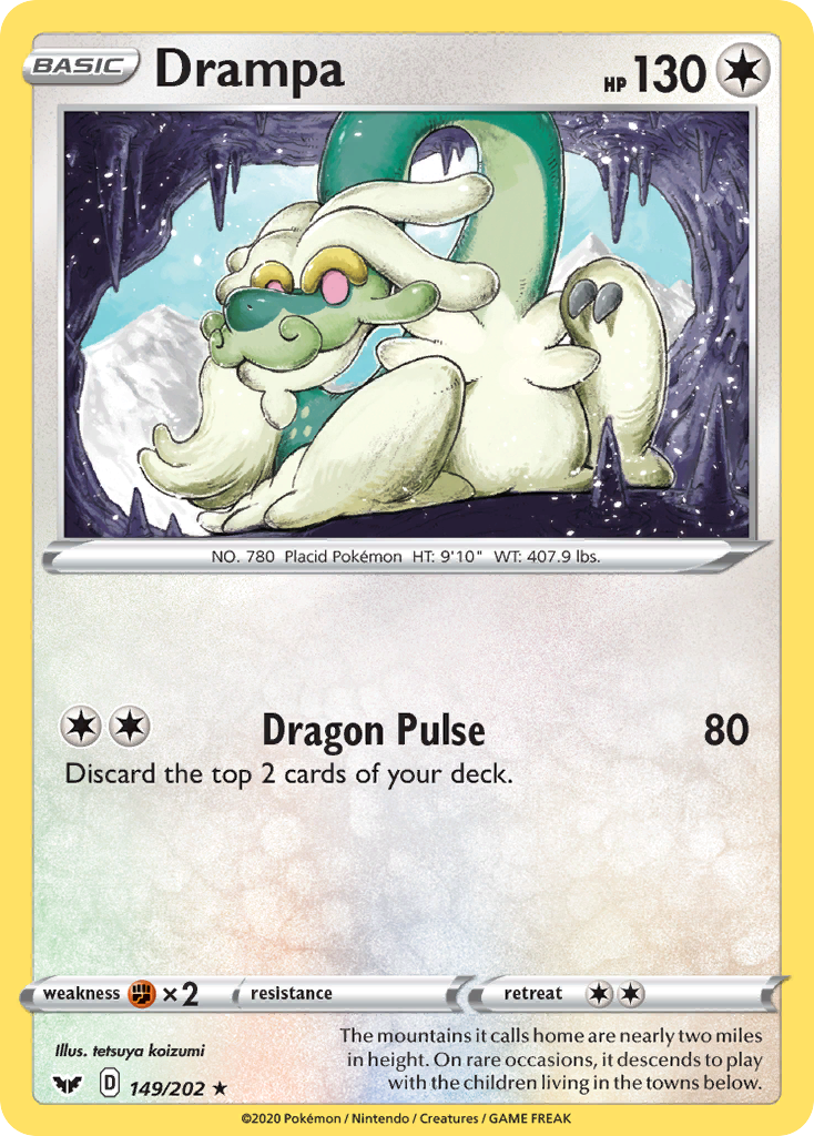 Drampa (149/202) [Sword & Shield: Base Set] | Shuffle n Cut Hobbies & Games