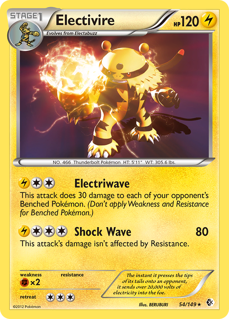 Electivire (54/149) [Black & White: Boundaries Crossed] | Shuffle n Cut Hobbies & Games