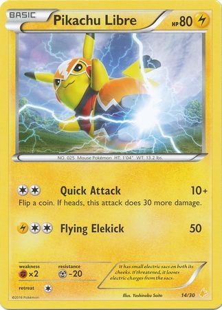 Pikachu Libre (14/30) [XY: Trainer Kit 3 - Pikachu Libre] | Shuffle n Cut Hobbies & Games