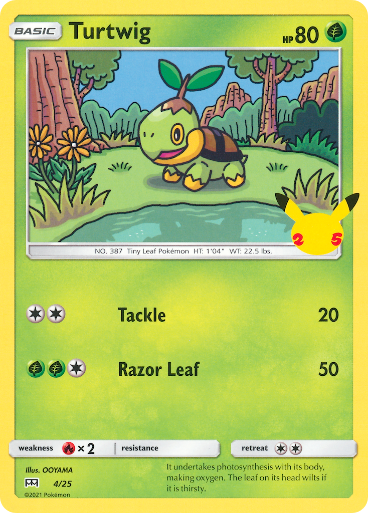 Turtwig (4/25) [McDonald's 25th Anniversary] | Shuffle n Cut Hobbies & Games