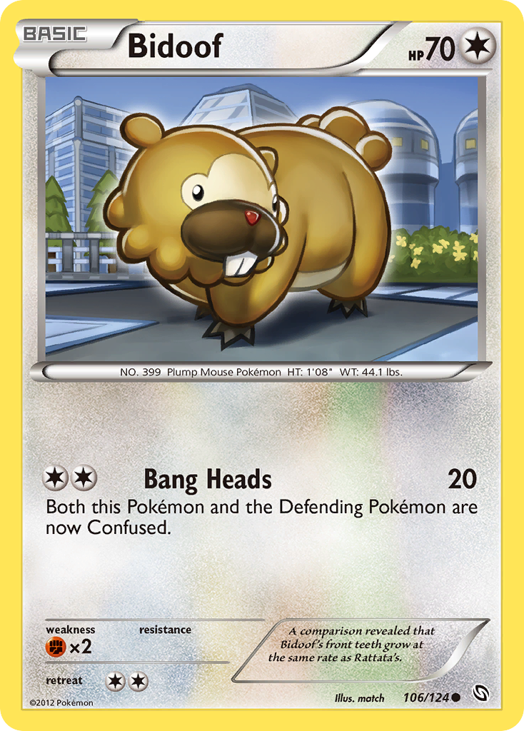 Bidoof (106/124) [Black & White: Dragons Exalted] | Shuffle n Cut Hobbies & Games