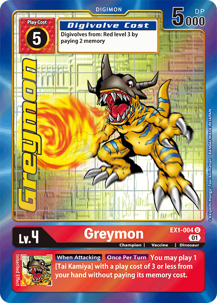 Greymon [EX1-004] (Alternate Art) [Classic Collection] | Shuffle n Cut Hobbies & Games