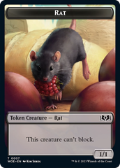 Rat // Food (0010) Double-Sided Token [Wilds of Eldraine Tokens] | Shuffle n Cut Hobbies & Games