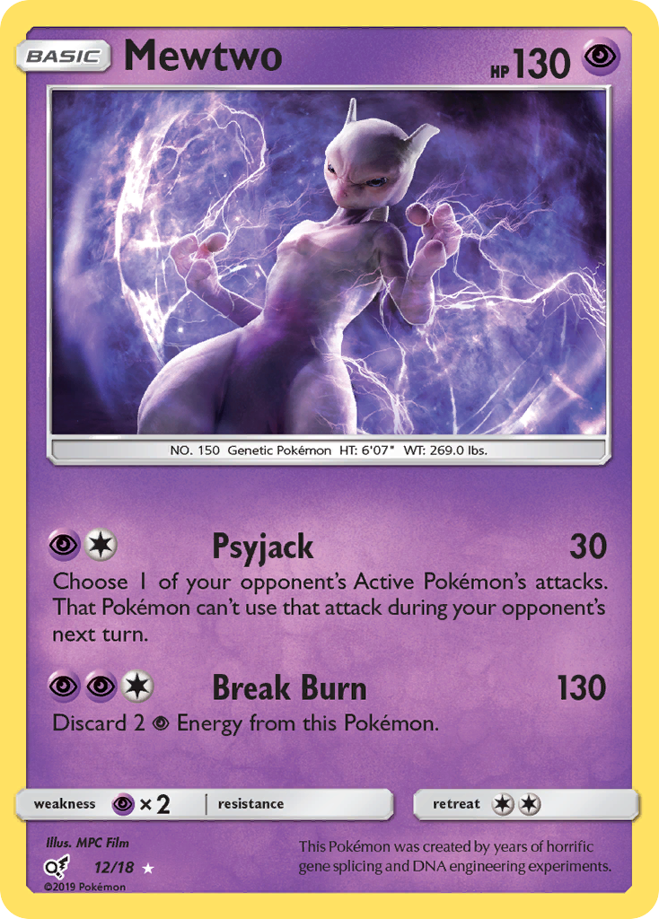 Mewtwo (12/18) [Sun & Moon: Detective Pikachu] | Shuffle n Cut Hobbies & Games