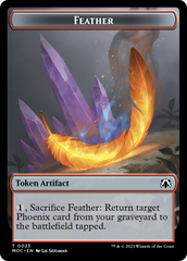 Feather // Servo Double-Sided Token [March of the Machine Commander Tokens] | Shuffle n Cut Hobbies & Games