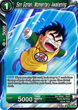 Son Gohan, Momentary Awakening [BT7-055] | Shuffle n Cut Hobbies & Games