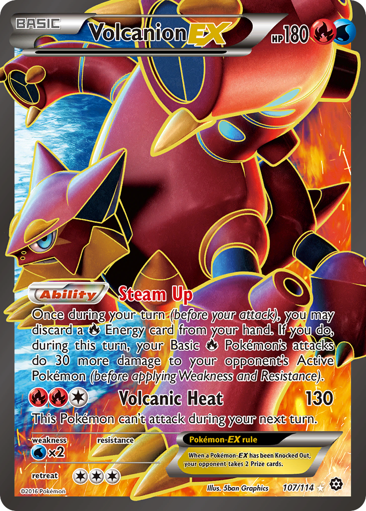 Volcanion EX (107/114) [XY: Steam Siege] | Shuffle n Cut Hobbies & Games