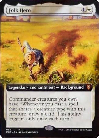 Folk Hero (Extended Art) [Commander Legends: Battle for Baldur's Gate] | Shuffle n Cut Hobbies & Games