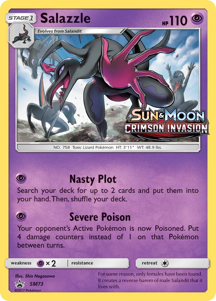 Salazzle (SM73) [Sun & Moon: Black Star Promos] | Shuffle n Cut Hobbies & Games