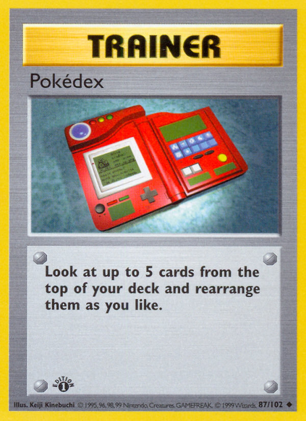 Pokedex (87/102) (Shadowless) [Base Set 1st Edition] | Shuffle n Cut Hobbies & Games