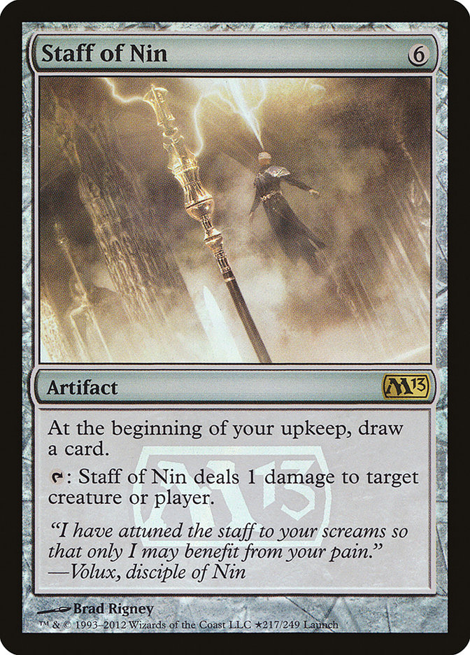 Staff of Nin [Magic 2013 Prerelease Promos] | Shuffle n Cut Hobbies & Games