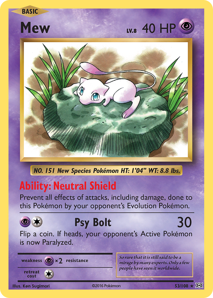 Mew (53/108) [XY: Evolutions] | Shuffle n Cut Hobbies & Games