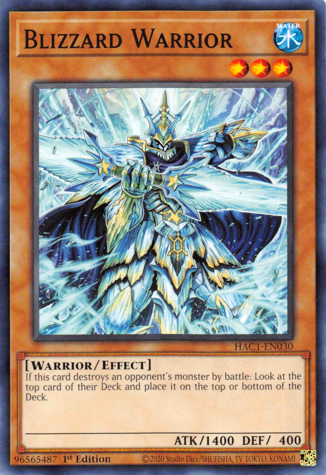 Blizzard Warrior (Duel Terminal) [HAC1-EN030] Parallel Rare | Shuffle n Cut Hobbies & Games