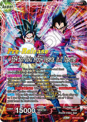 Son Goku & Vegeta // SS4 Son Goku & SS4 Vegeta, In It Together (BT18-001) [Dawn of the Z-Legends Prerelease Promos] | Shuffle n Cut Hobbies & Games