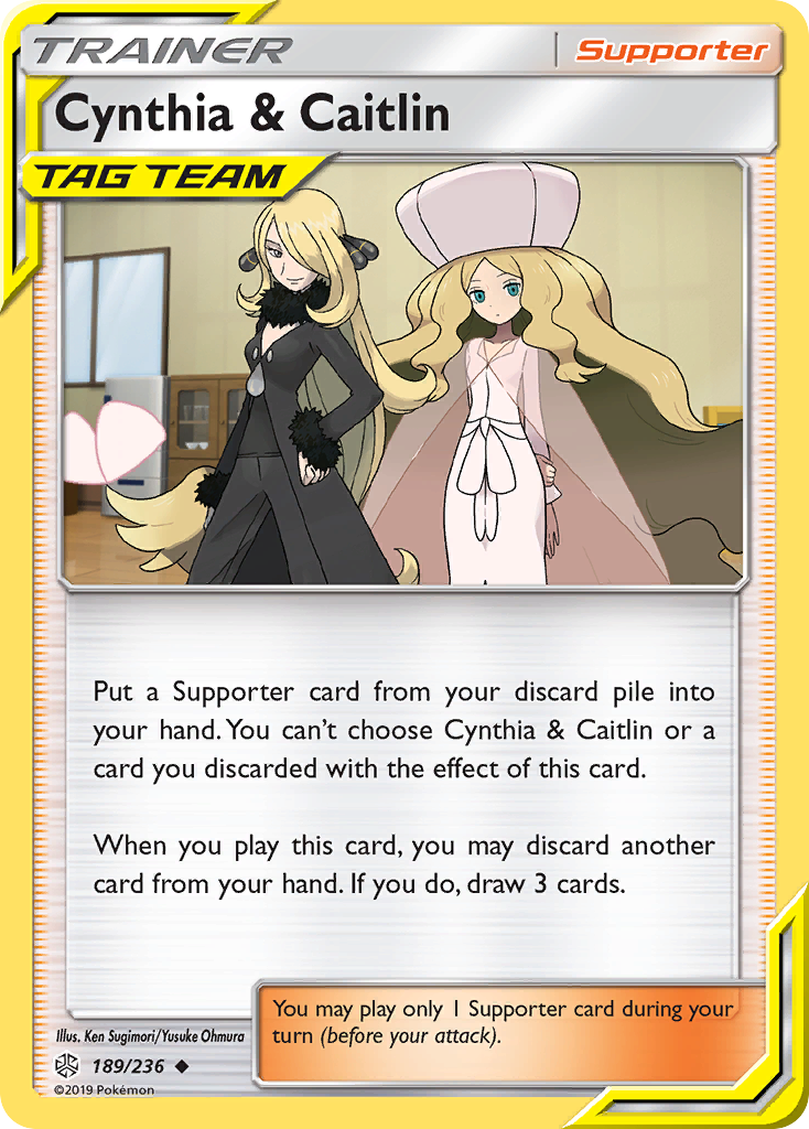 Cynthia & Caitlin (189/236) [Sun & Moon: Cosmic Eclipse] | Shuffle n Cut Hobbies & Games