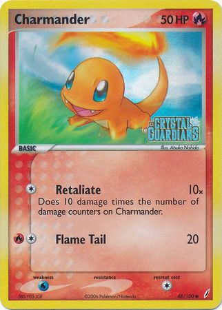 Charmander (48/100) (Stamped) [EX: Crystal Guardians] | Shuffle n Cut Hobbies & Games