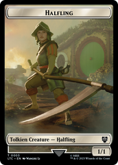 Halfling // Treasure Token [The Lord of the Rings: Tales of Middle-Earth Commander Tokens] | Shuffle n Cut Hobbies & Games