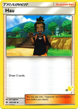 Hau (120/149) (Pikachu Stamp #33) [Battle Academy 2020] | Shuffle n Cut Hobbies & Games