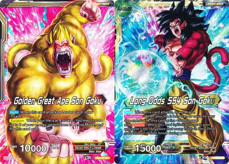 Golden Great Ape Son Goku // Long Odds SS4 Son Goku (SD5-01) [Oversized Cards] | Shuffle n Cut Hobbies & Games