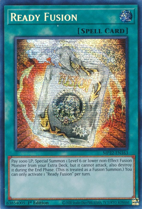 Ready Fusion [MP22-EN163] Prismatic Secret Rare | Shuffle n Cut Hobbies & Games