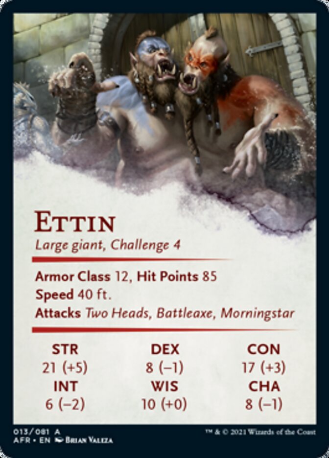 Ettin Art Card [Dungeons & Dragons: Adventures in the Forgotten Realms Art Series] | Shuffle n Cut Hobbies & Games