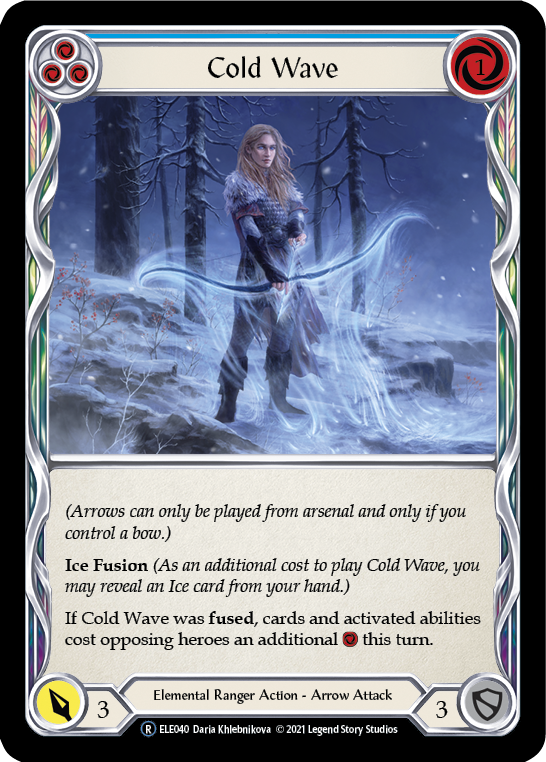 Cold Wave (Blue) [U-ELE040] Unlimited Rainbow Foil | Shuffle n Cut Hobbies & Games