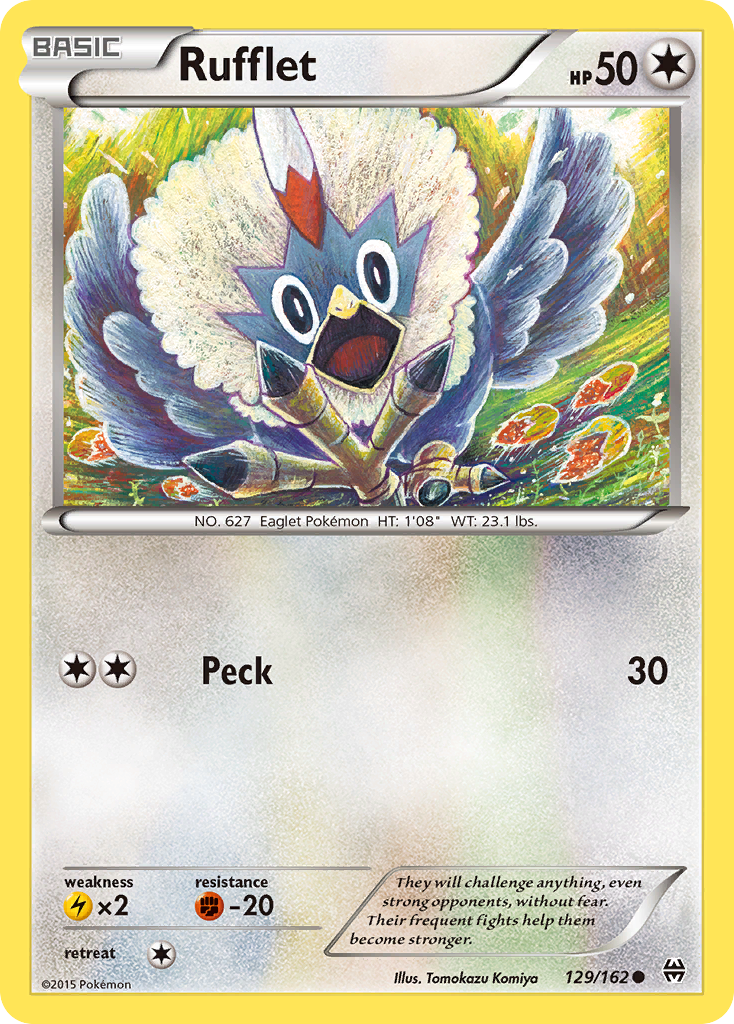 Rufflet (129/162) [XY: BREAKthrough] | Shuffle n Cut Hobbies & Games