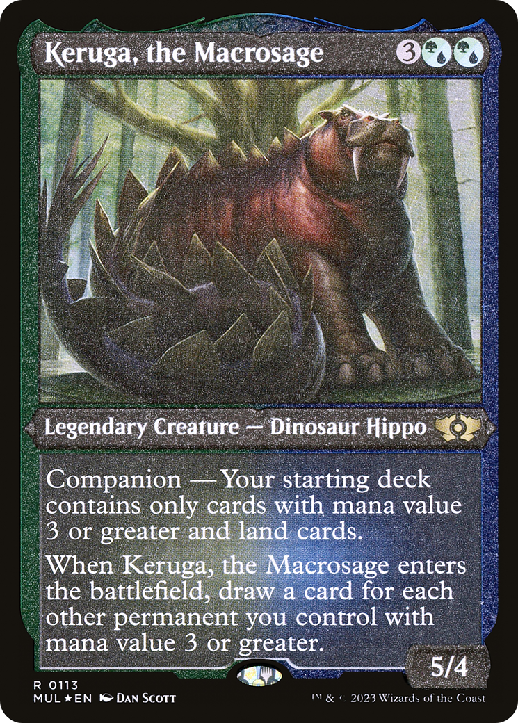 Keruga, the Macrosage (Foil Etched) [Multiverse Legends] | Shuffle n Cut Hobbies & Games