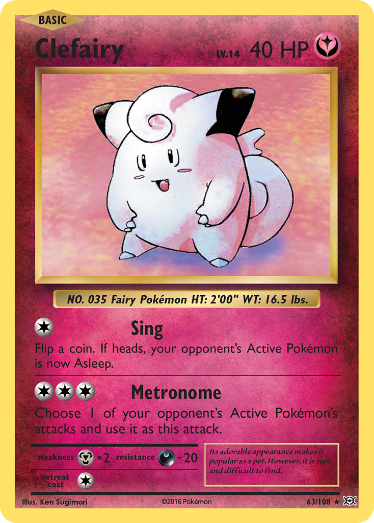 Clefairy (63/108) [XY: Evolutions] | Shuffle n Cut Hobbies & Games