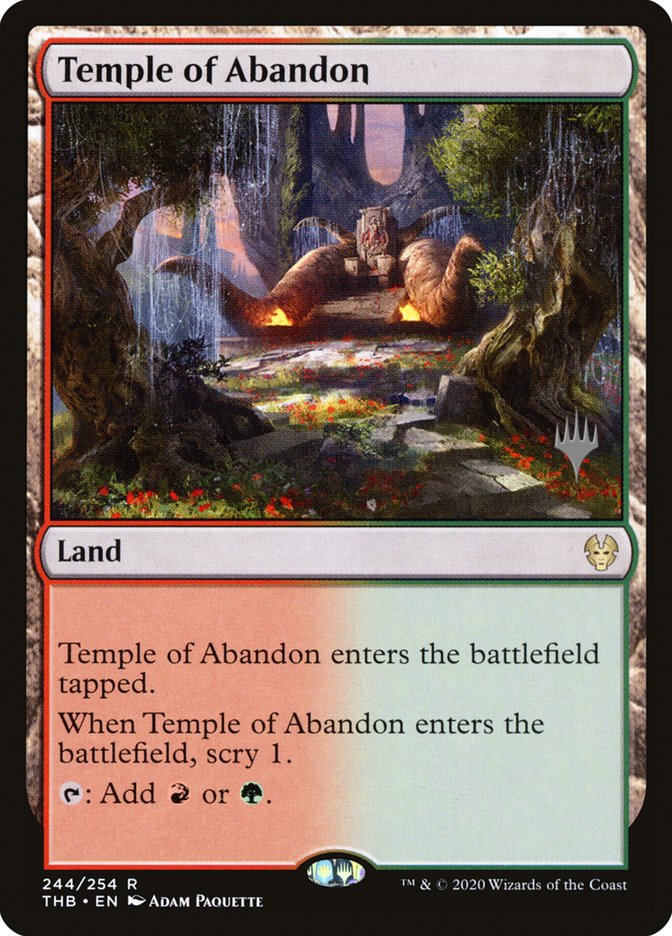 Temple of Abandon (Promo Pack) [Theros Beyond Death Promos] | Shuffle n Cut Hobbies & Games