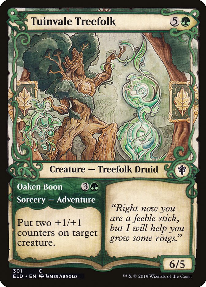 Tuinvale Treefolk // Oaken Boon (Showcase) [Throne of Eldraine] | Shuffle n Cut Hobbies & Games