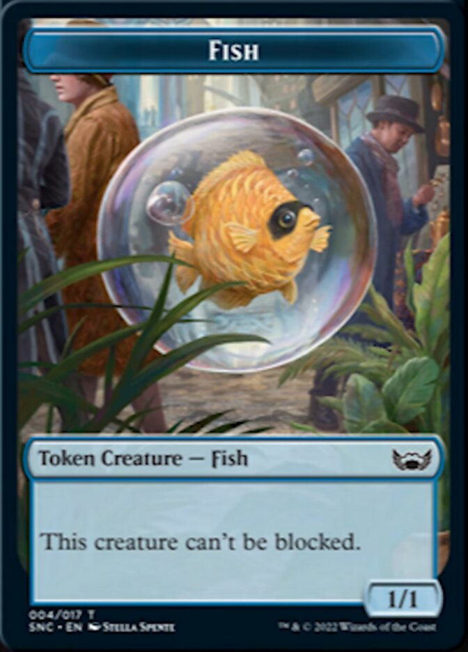 Fish // Citizen Double-Sided Token [Streets of New Capenna Tokens] | Shuffle n Cut Hobbies & Games