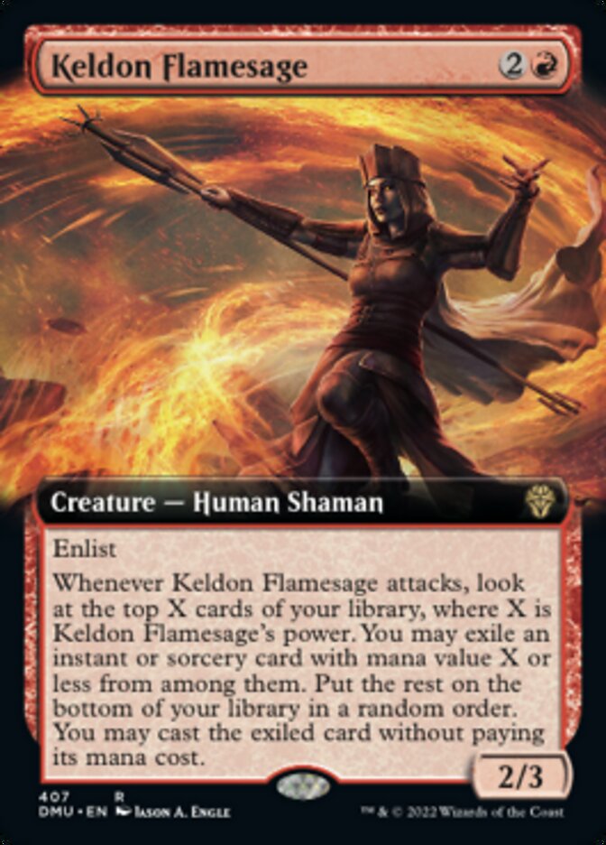 Keldon Flamesage (Extended Art) [Dominaria United] | Shuffle n Cut Hobbies & Games