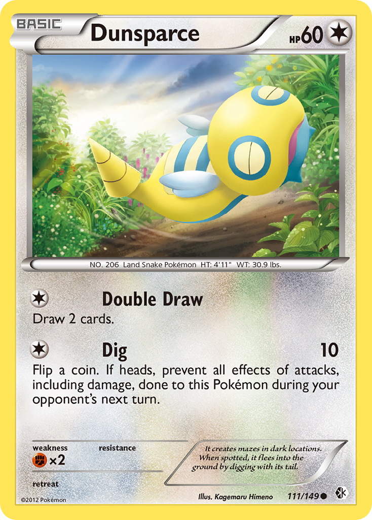 Dunsparce (111/149) [Black & White: Boundaries Crossed] | Shuffle n Cut Hobbies & Games