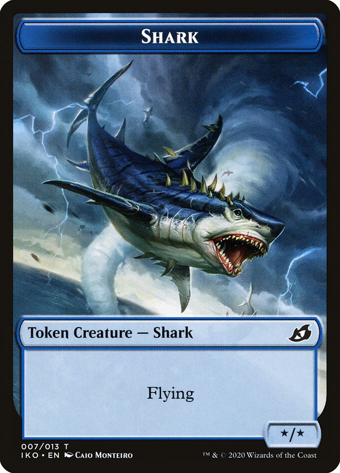 Shark Token [Ikoria: Lair of Behemoths Tokens] | Shuffle n Cut Hobbies & Games