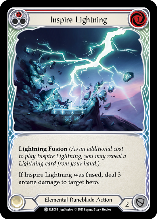 Inspire Lightning (Red) [ELE088] (Tales of Aria)  1st Edition Normal | Shuffle n Cut Hobbies & Games