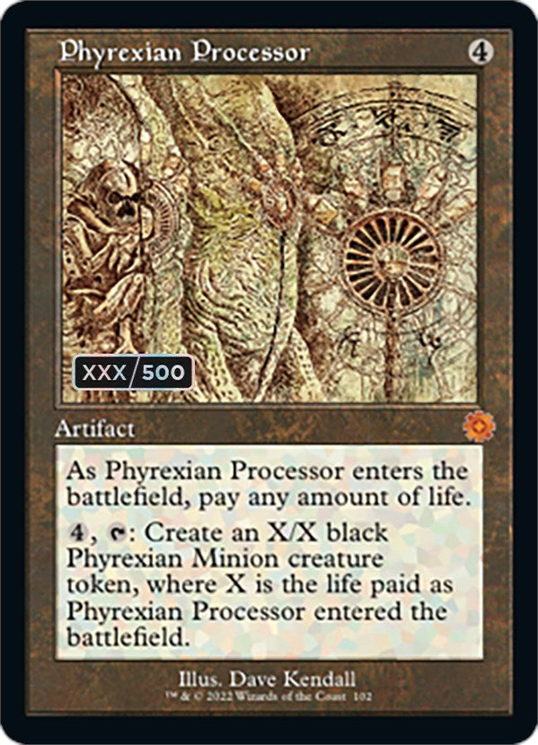 Phyrexian Processor (Retro Schematic) (Serialized) [The Brothers' War Retro Artifacts] | Shuffle n Cut Hobbies & Games