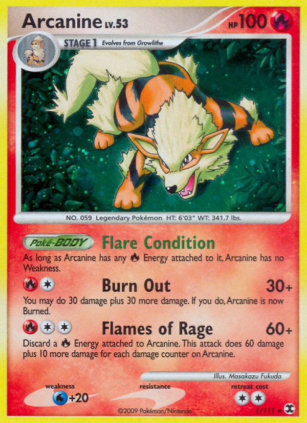 Arcanine (1/111) [Platinum: Rising Rivals] | Shuffle n Cut Hobbies & Games