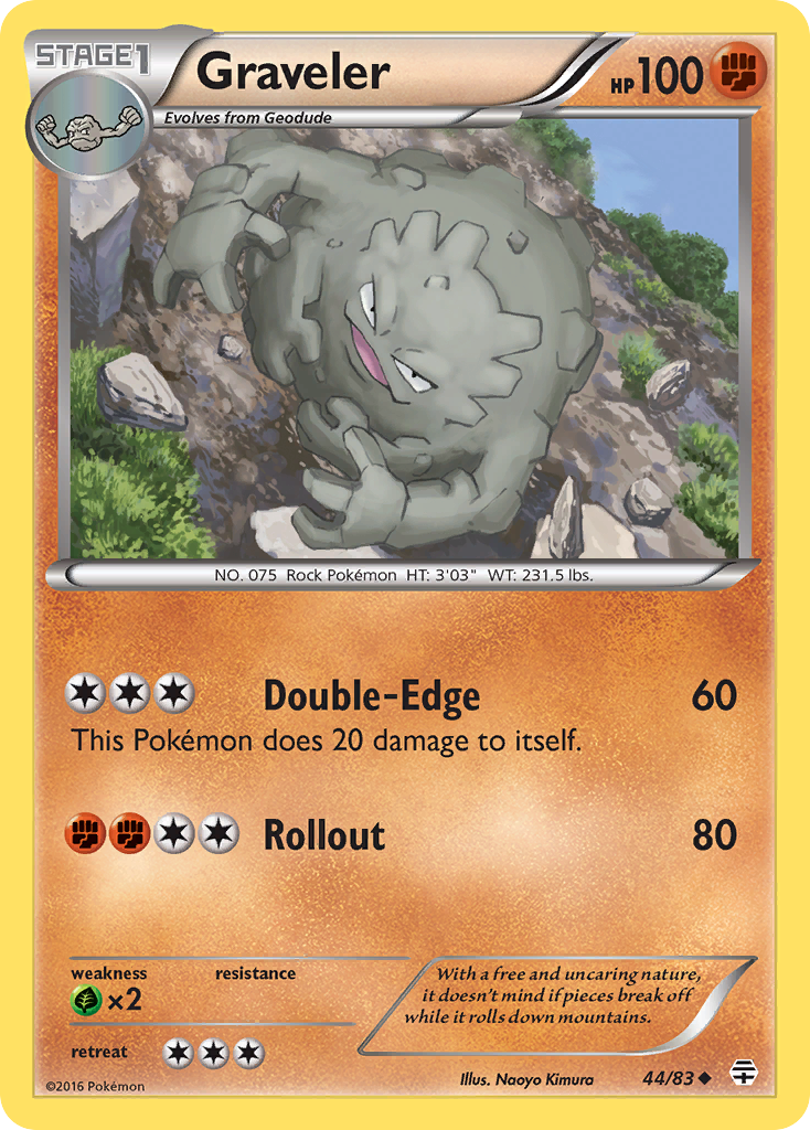 Graveler (44/83) [XY: Generations] | Shuffle n Cut Hobbies & Games