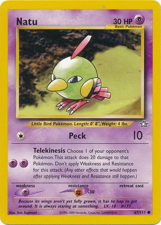 Natu (67/111) [Neo Genesis Unlimited] | Shuffle n Cut Hobbies & Games