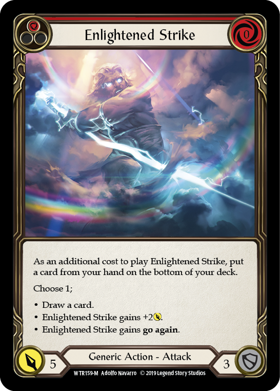 Enlightened Strike [WTR159-M] Alpha Print Rainbow Foil | Shuffle n Cut Hobbies & Games