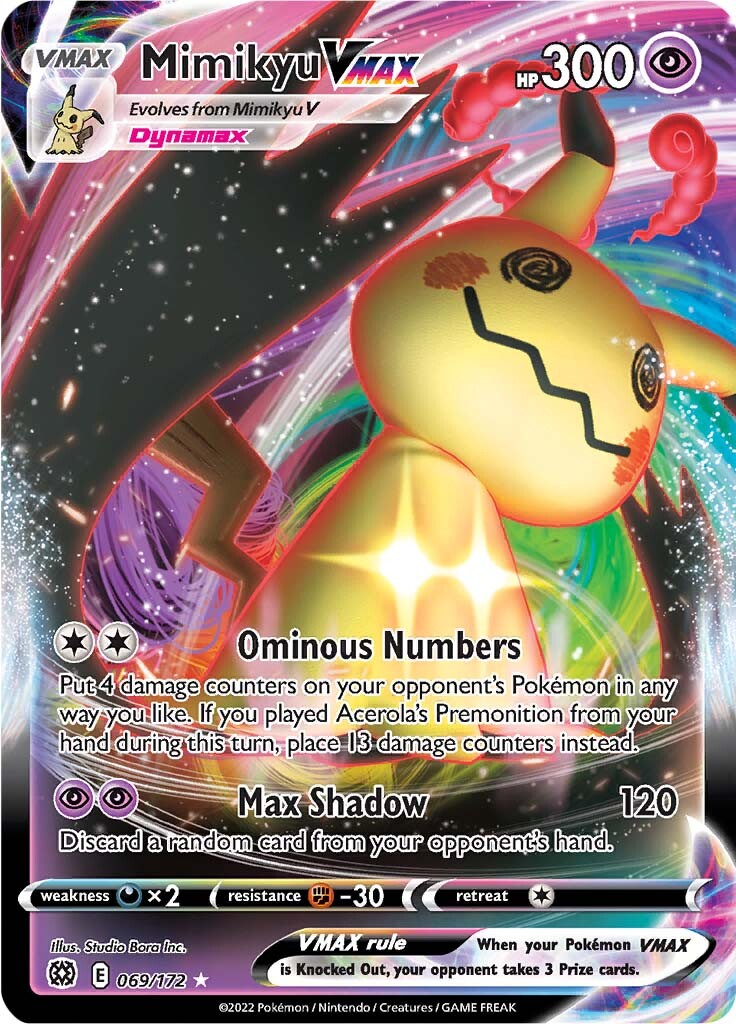 Mimikyu VMAX (069/172) [Sword & Shield: Brilliant Stars] | Shuffle n Cut Hobbies & Games