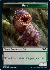 Food // Pest Double-Sided Token [Commander 2021 Tokens] | Shuffle n Cut Hobbies & Games