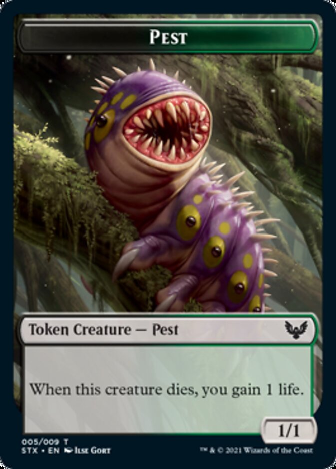 Pest Token [Strixhaven: School of Mages Tokens] | Shuffle n Cut Hobbies & Games