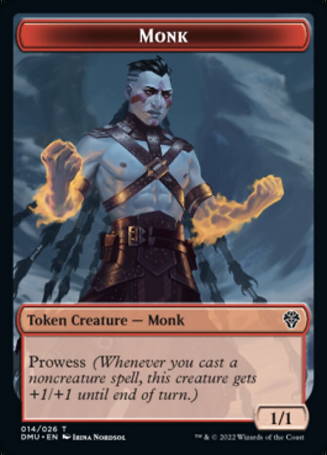 Soldier // Monk Double-Sided Token [Dominaria United Tokens] | Shuffle n Cut Hobbies & Games