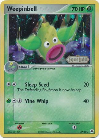 Weepinbell (47/92) (Stamped) [EX: Legend Maker] | Shuffle n Cut Hobbies & Games