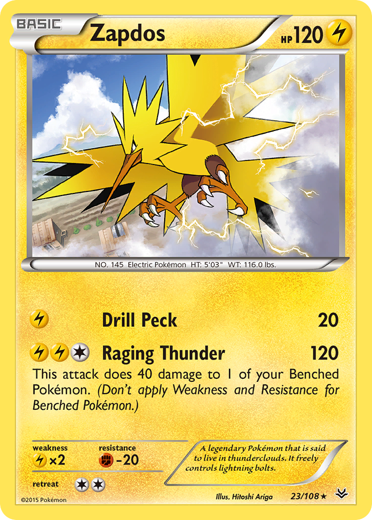 Zapdos (23/108) [XY: Roaring Skies] | Shuffle n Cut Hobbies & Games