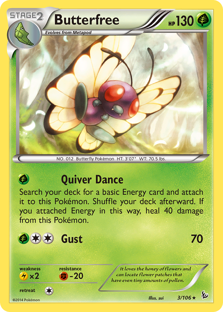 Butterfree (3/106) [XY: Flashfire] | Shuffle n Cut Hobbies & Games