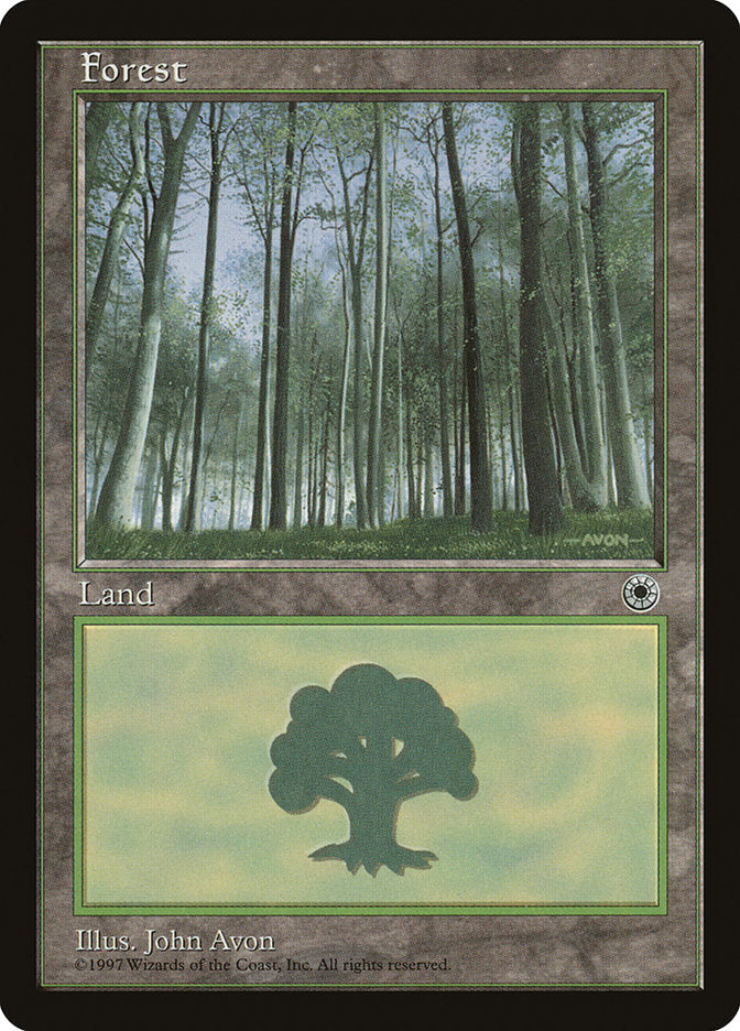 Forest (Green Signature with White Bark Trees) [Portal] | Shuffle n Cut Hobbies & Games