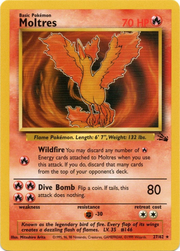 Moltres (27/62) [Fossil Unlimited] | Shuffle n Cut Hobbies & Games